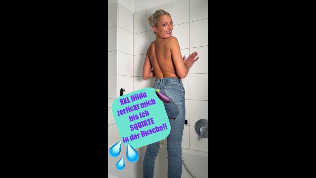 XXL Dildo zerfickt mich bis ich SQUIRTE in der Dusche! XXL Dildo zerfickt mich bis ich SQUIRTE in der Dusche!