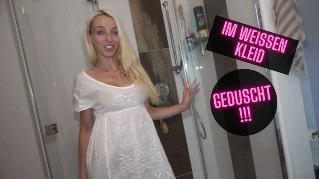 Im weißen Kleid geduscht Im weißen Kleid geduscht